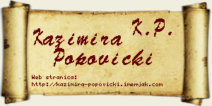 Kazimira Popovicki vizit kartica